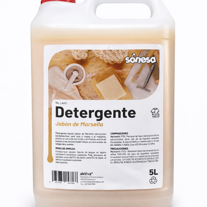 [AKTLAV01] Detergente JABÓN DE MARSELLA x5L